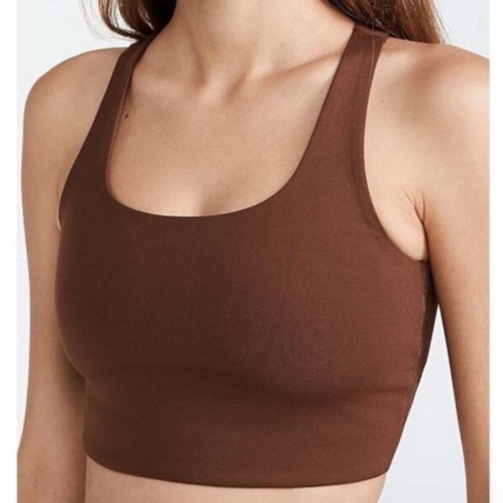 girlfriend collective Paloma Sports Bra in Brown